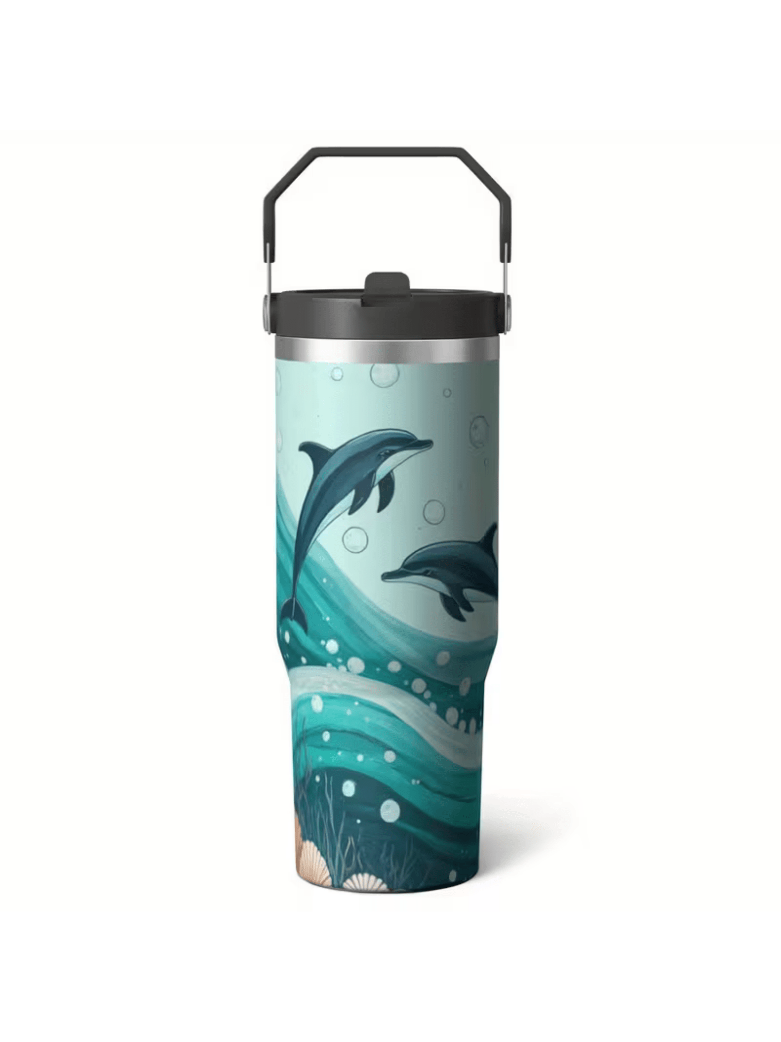 Outdoor Adventure Gifts - Ocean Dolphin Design Car Cup30oz Stainless
