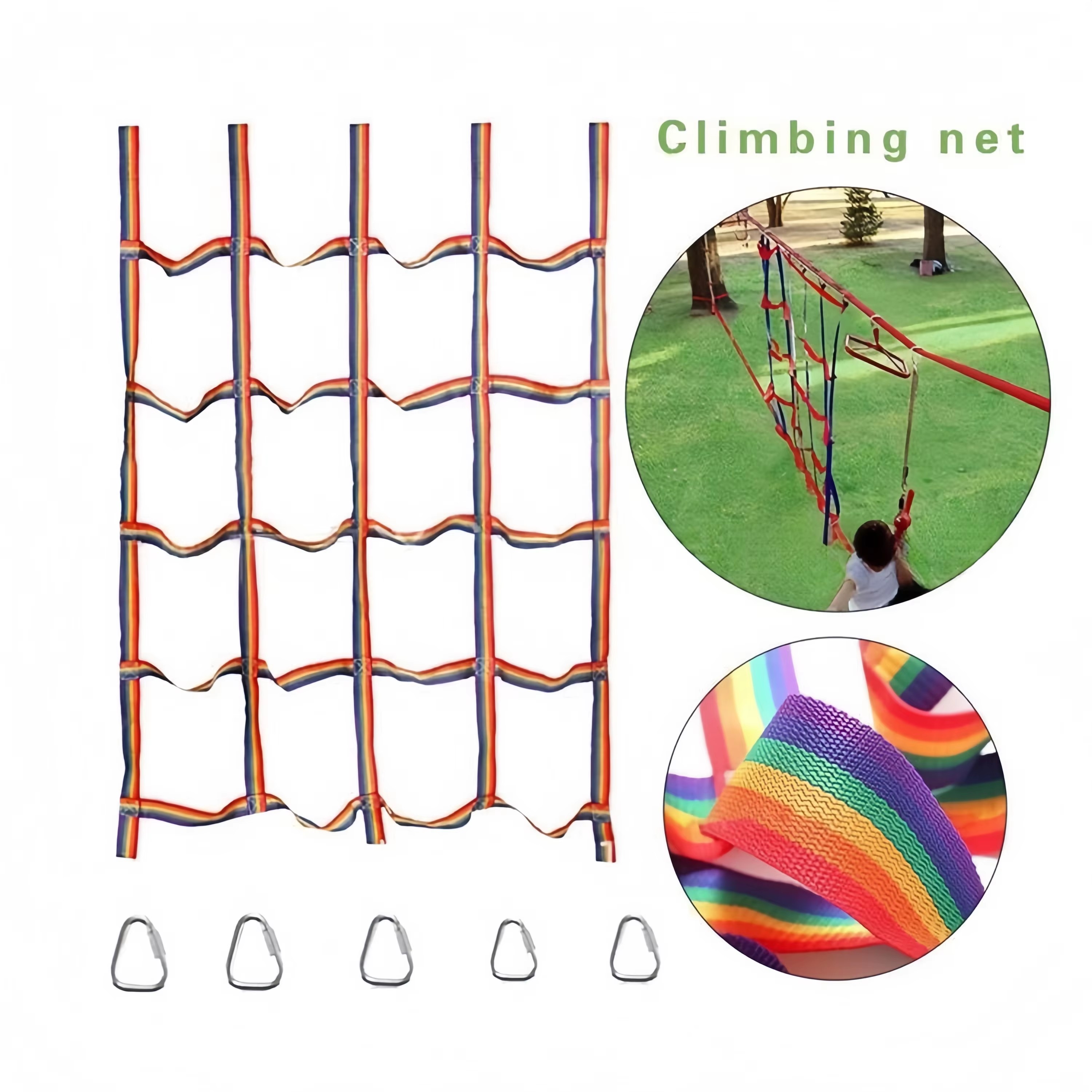 Outdoor Adventure For Kids - Outdoor Colored Ribbon Climbing Net Kids