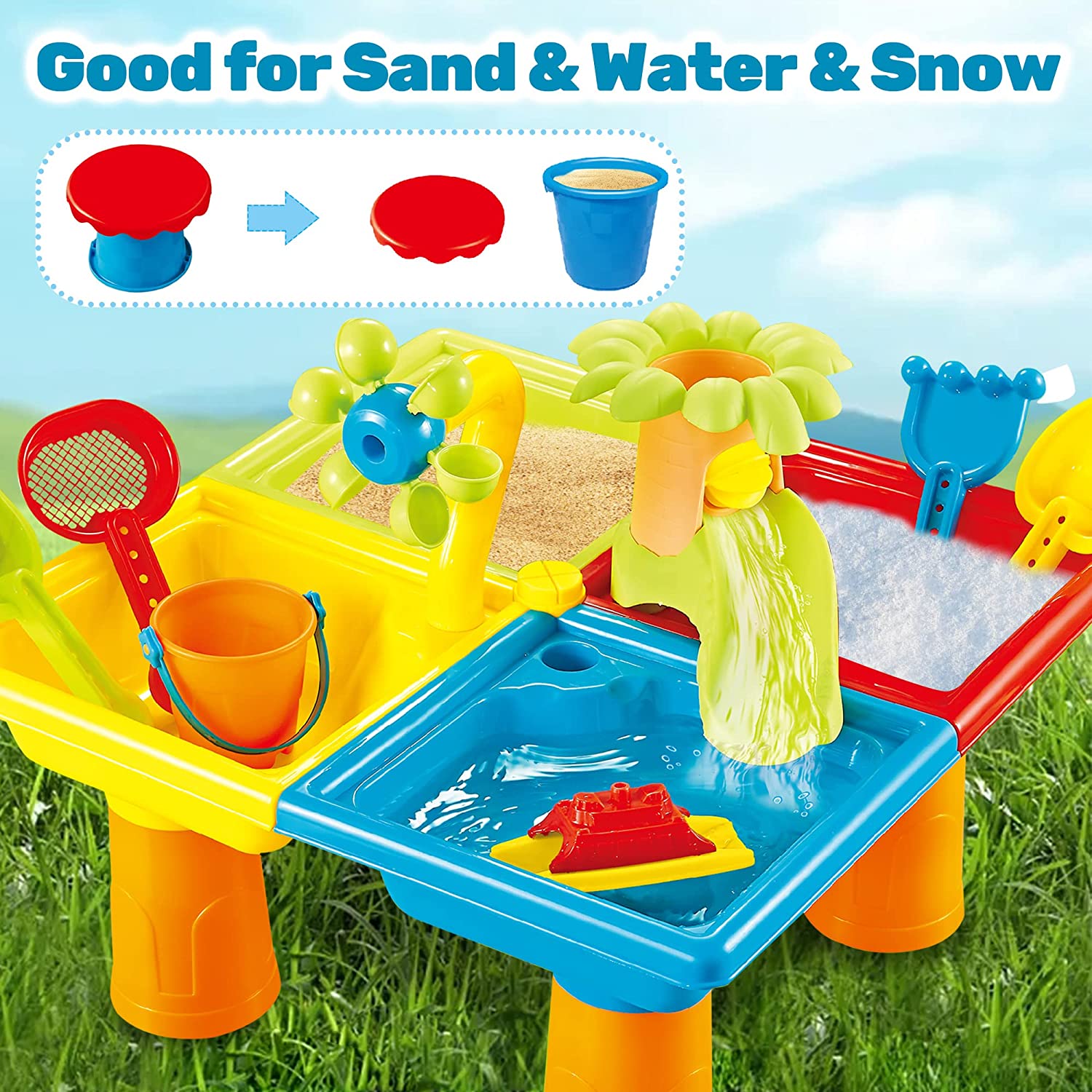 Beach Table Sand Play Toys Chi – обзор и цена Outdoor Adventure Games