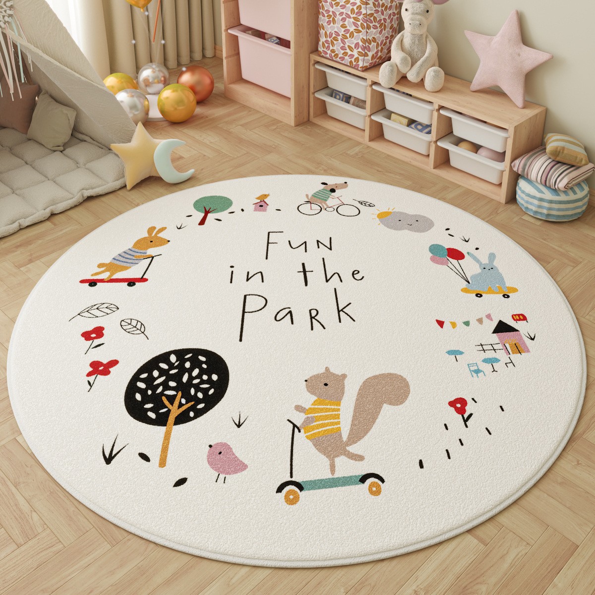 Fun in the Park Kids Round Rug – обзор и цена Outdoor Adventure For Kids