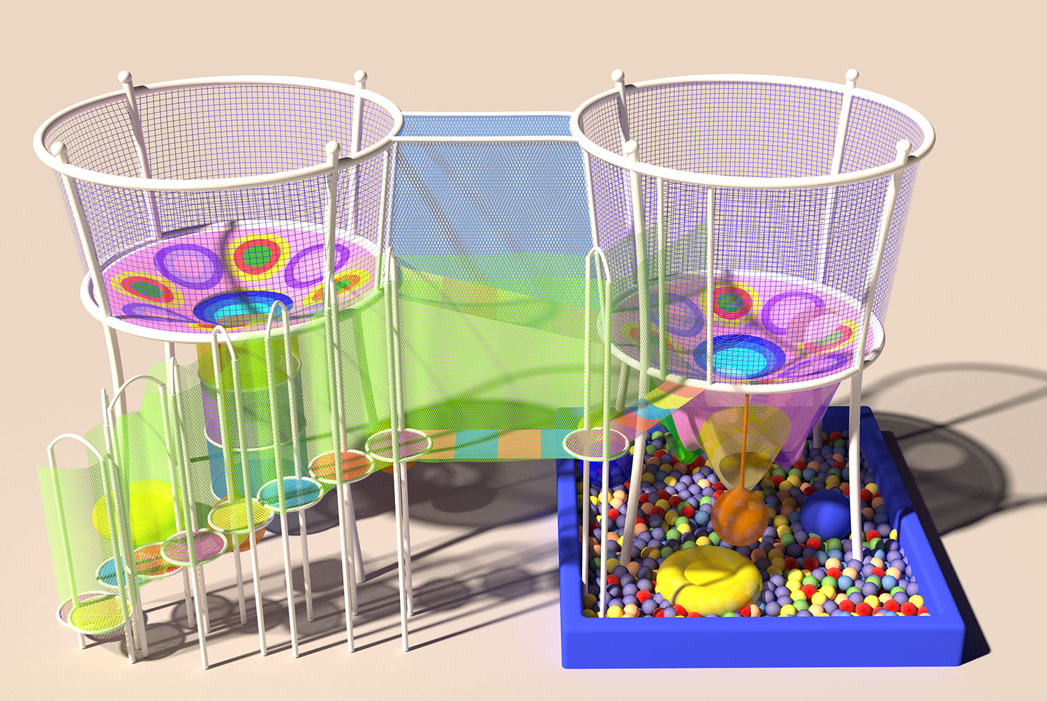Rainbow Net Playground for Adv – обзор и цена Outdoor Adventure Course